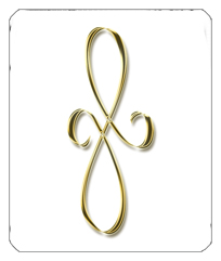 DF35-601-GD-WT Gold Scroll White